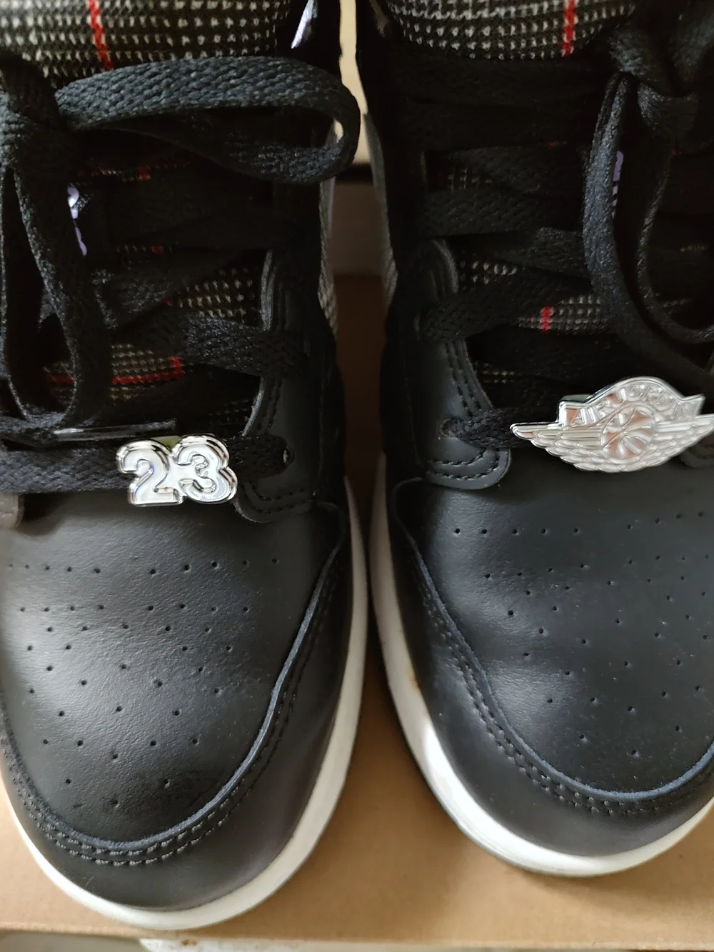Nike Air Jordan High Top Sneakers in Black & Lavender
